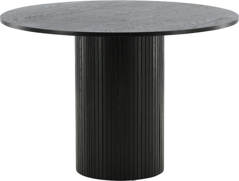 Bianca spisebord Ø110cm svart eik finer .