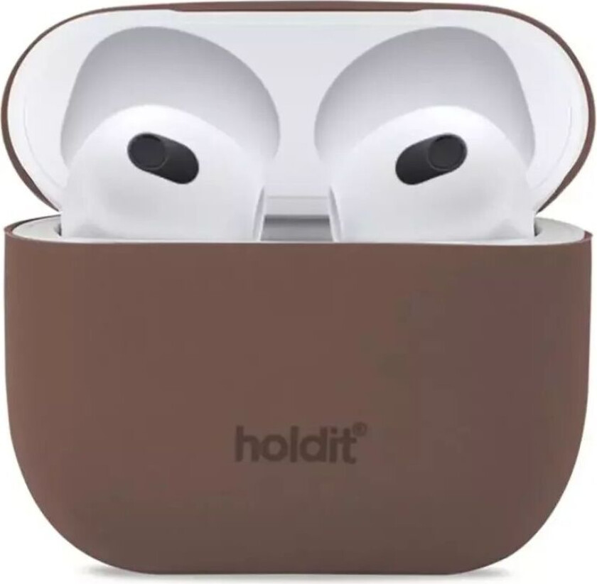 Holdit Nygård Silikon Deksel Til AirPods (3. gen.) - Dark Brown