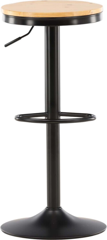 Conway barstol justerbar svart, eik dekor.