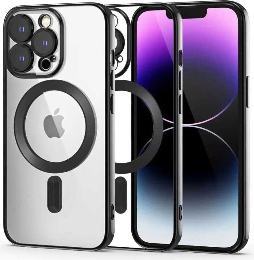 Tech-Protect iPhone 14 Pro Tech-Protect MagShine Deksel - MagSafe Kompatibel - Gjennomsiktig / Svart