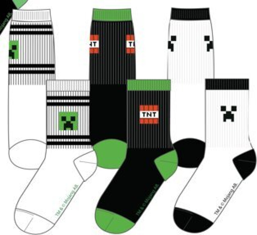 Sokker 3-pk TNT - 27/30 - Voksen | Supernerds.no - Norsk Nettbutikk