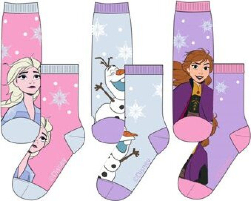 Disney's Frost Sokker 3-pk Elsa and Anna - 23/26 - Voksen | Supernerds.no - Norsk Nettbutikk