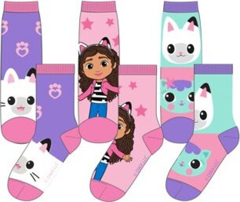 Sokker 3-pk Cute - 27/30 - Voksen | Supernerds.no - Norsk Nettbutikk
