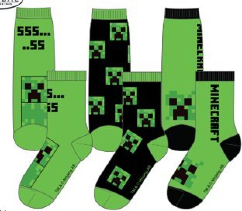 Sokker 3-pk Creeper - 35/38 - Voksen | Supernerds.no - Norsk Nettbutikk