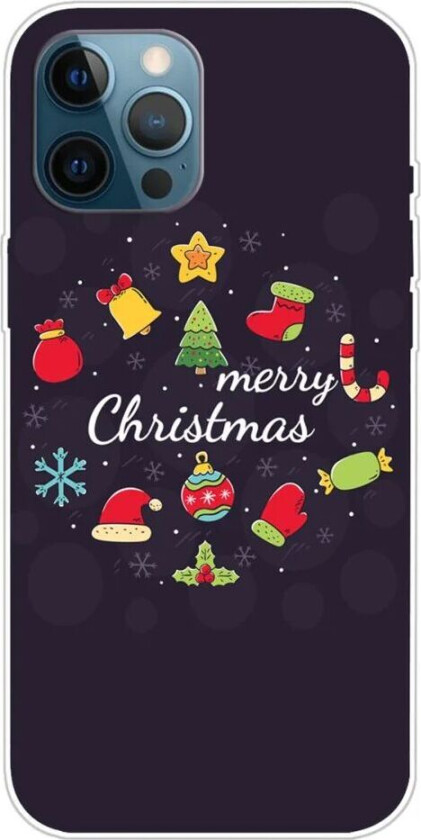 iPhone 16 Pro Fleksibelt Plast Jul Deksel - Merry Christmas - Jule Dekorasjoner
