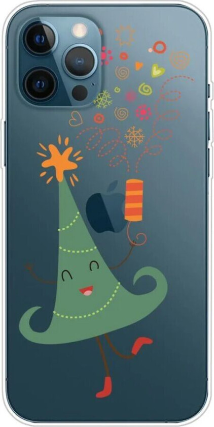 iPhone 16 Pro Max Fleksibelt Plast Jul Deksel - Merry Christmas - Juletre