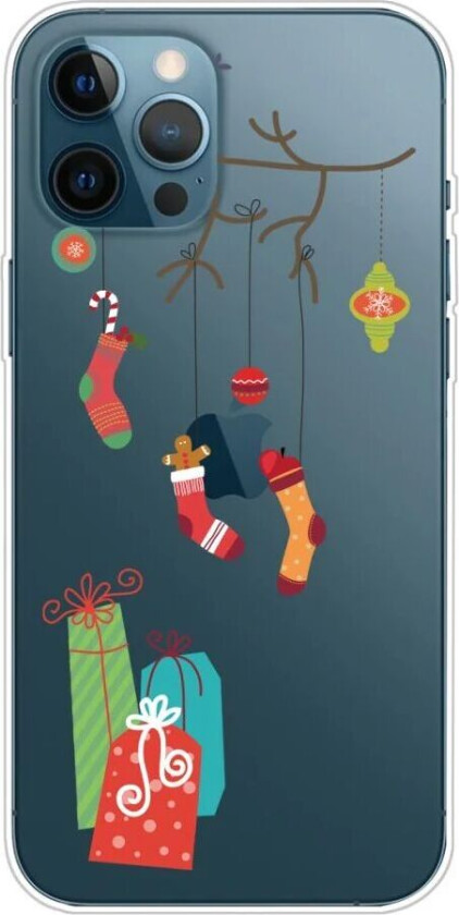 iPhone 16 Pro Max Fleksibelt Plast Jul Deksel - Merry Christmas - Julesokker & Julegaver