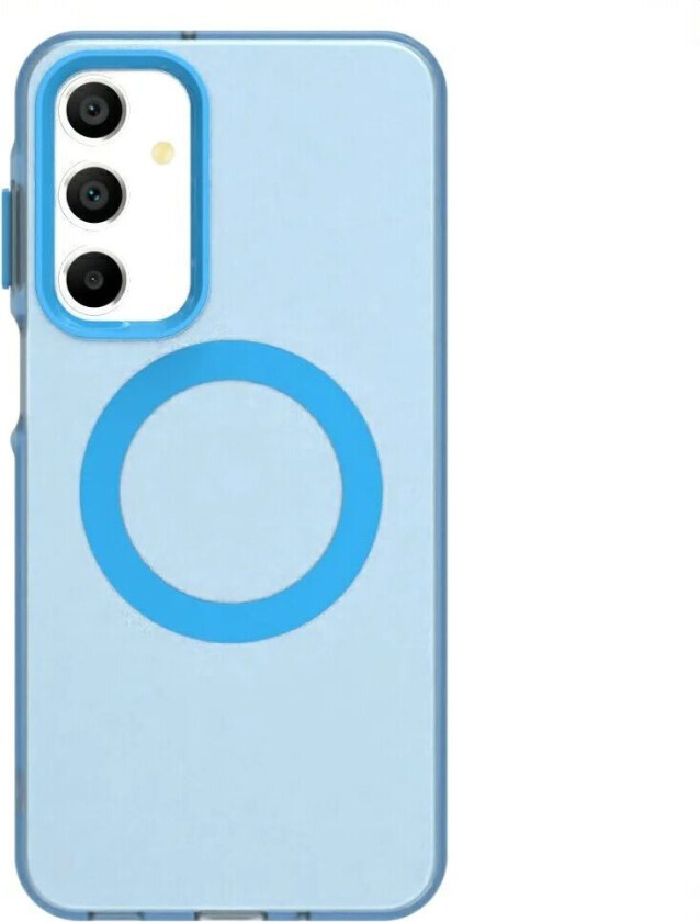 Samsung Galaxy A16 (4G/5G) Hybrid Plast Deksel - MagSafe Kompatibel - Gjennomsiktig / Blå