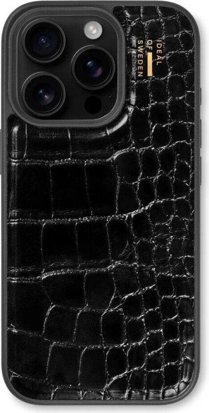 iDeal Of Sweden iPhone 16 Pro Max Vegan Leather Deksel - MagSafe Kompatibel - Black Croco