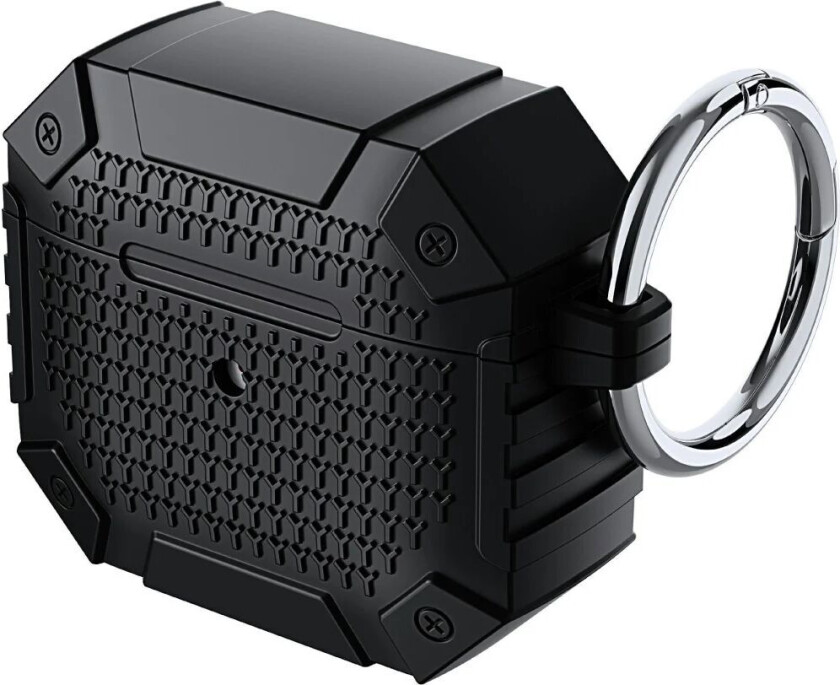 Airpods 4 Støtsikkert Militært Sikkerhetsdeksel - Svart