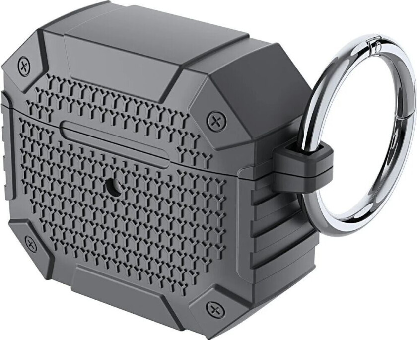 Airpods 4 Støtsikkert Militært Sikkerhetsdeksel - Grå