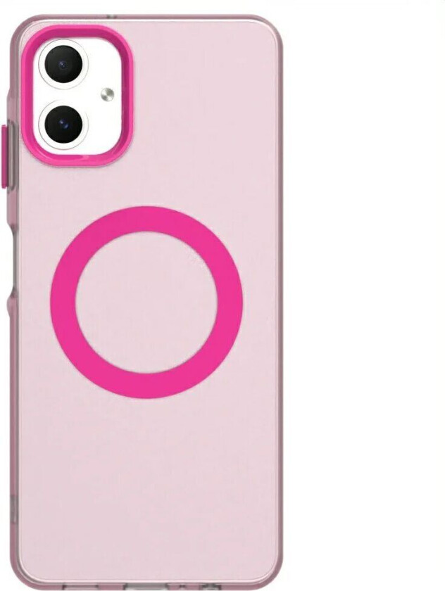 Samsung Galaxy A06 Hybrid Plast Deksel - MagSafe Kompatibel - Gjennomsiktig / Rosa