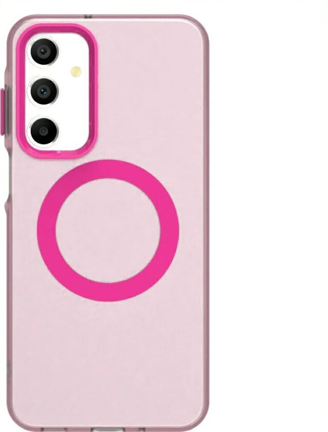 Samsung Galaxy A16 (4G/5G) Hybrid Plast Deksel - MagSafe Kompatibel - Gjennomsiktig / Rosa