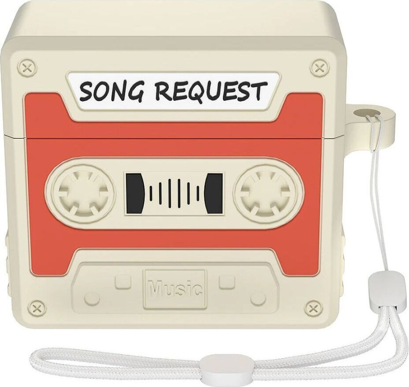 AirPods 4 Retro Kassettspiller Silikondeksel - Oransje/Beige