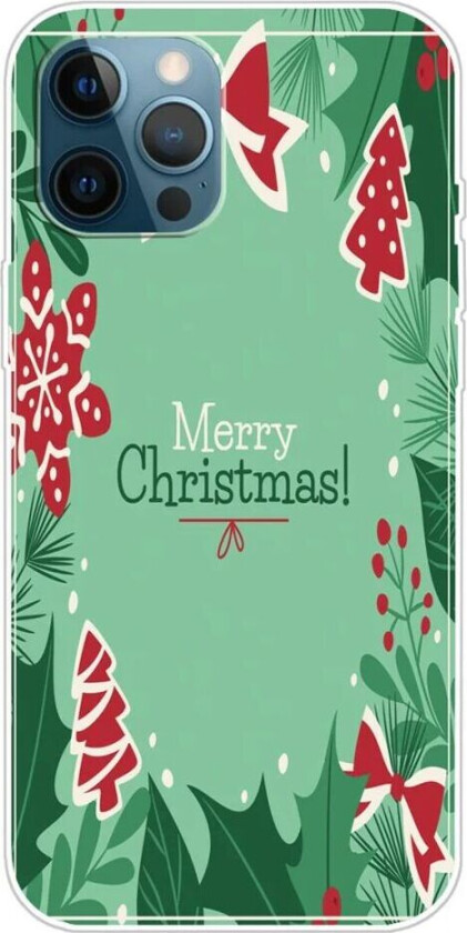 iPhone 16 Pro Fleksibelt Plast Jul Deksel - Merry Christmas - Julelement