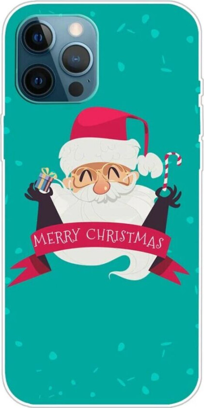 iPhone 16 Pro Fleksibelt Plast Jul Deksel - Merry Christmas - Glad Julenisse