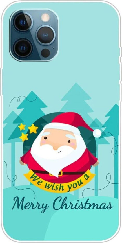 iPhone 16 Pro Max Fleksibelt Plast Jul Deksel - Merry Christmas - Tegneserie Julenissen