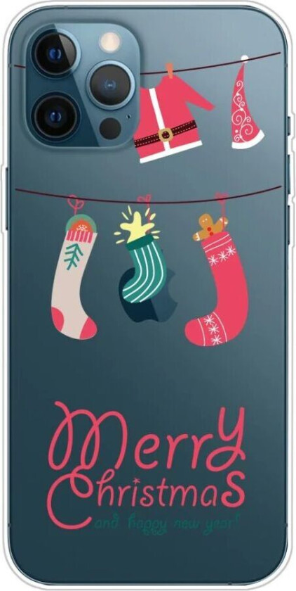 iPhone 16 Pro Max Fleksibelt Plast Jul Deksel - Merry Christmas - Juleklær