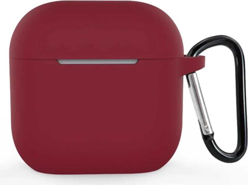 Apple AirPods (4. Gen.) Silikondeksel med Karabinkrok - Mørkrød