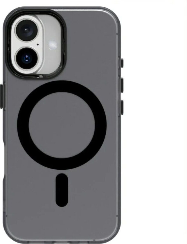 iPhone 16 Hybrid Plast Deksel - MagSafe Kompatibel - Gjennomsiktig / Svart