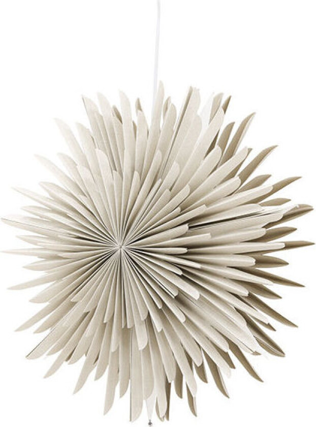 Sälen julestjerne med lys papir Ø46 cm pendel beige.