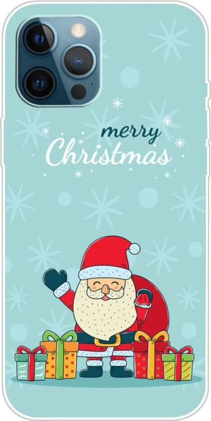 iPhone 16 Pro Max Fleksibelt Plast Jul Deksel - Merry Christmas - Glad Julenisse med Gaver