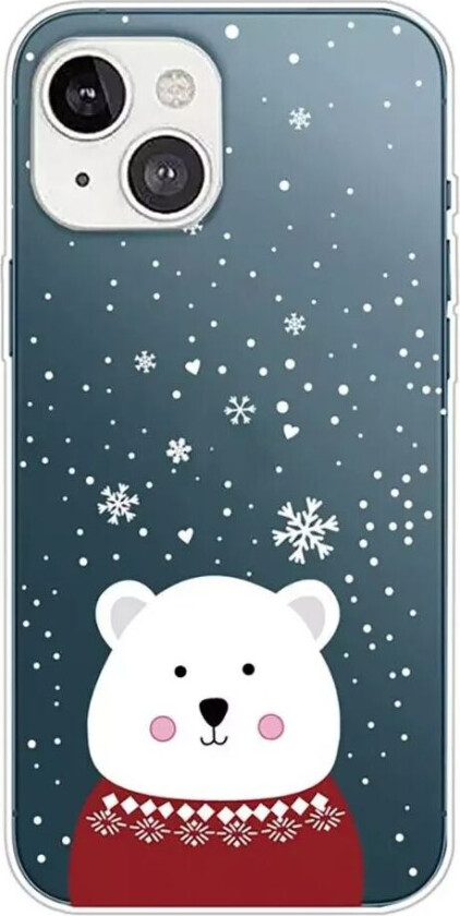 iPhone 14 TPU Plast Jul Deksel - Julebjørn