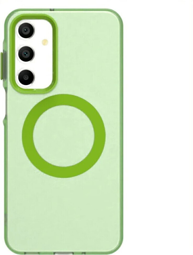 Samsung Galaxy A16 (4G/5G) Hybrid Plast Deksel - MagSafe Kompatibel - Gjennomsiktig / Grønn