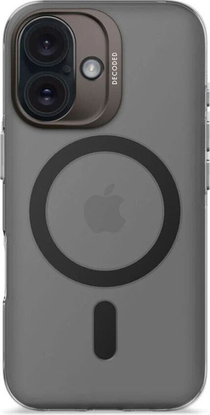 iPhone 16 Clear Case - 100% Resirkulert Plast - MagSafe-kompatibel - Gjennomsiktig / Matt Svart