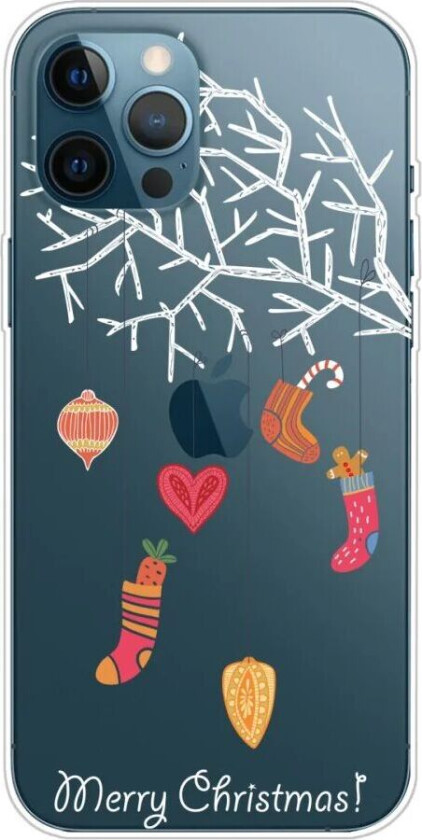 iPhone 16 Pro Max Fleksibelt Plast Jul Deksel - Merry Christmas - Julesokker