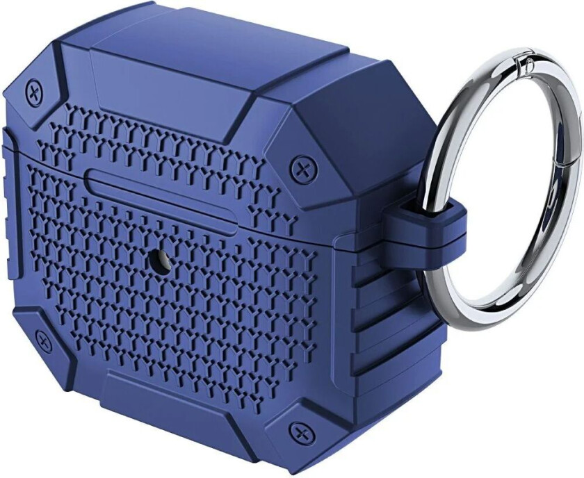 Airpods 4 Støtsikkert Militært Sikkerhetsdeksel - Blå