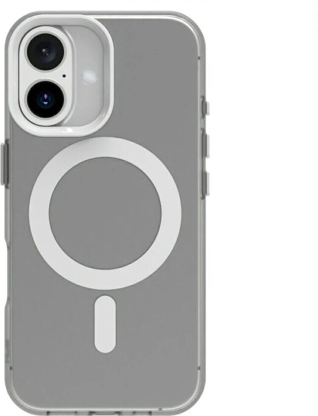 iPhone 16 Hybrid Plast Deksel - MagSafe Kompatibel - Gjennomsiktig / Hvit