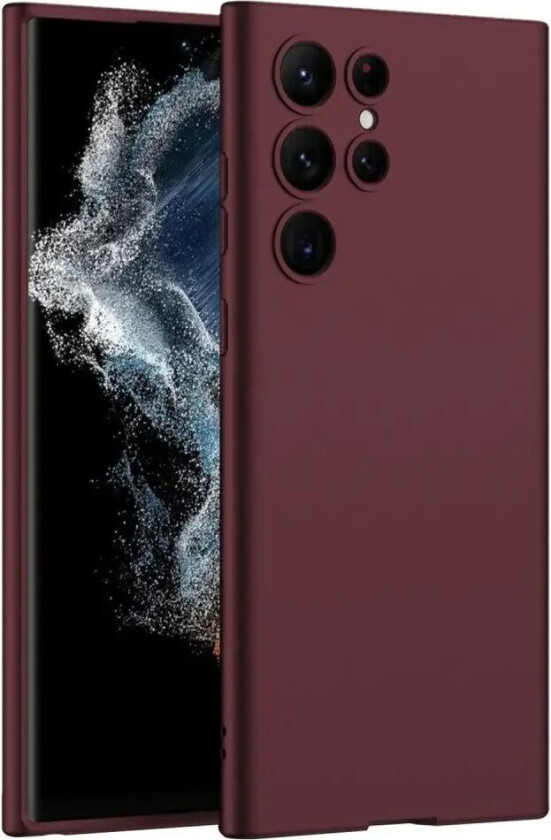 Samsung Galaxy S24 Ultra Fleksibelt Plast Deksel - Bordeaux Rød