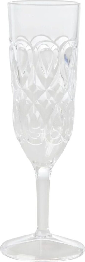 Rice champagneglass akryl Klar