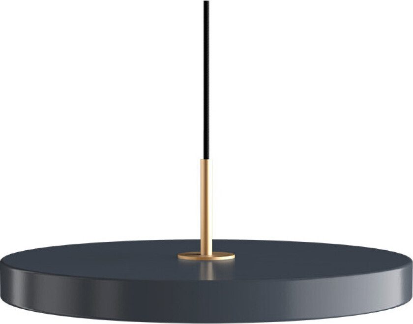 - Asteria Plus Pendel Medium Antracit Grå/Messing