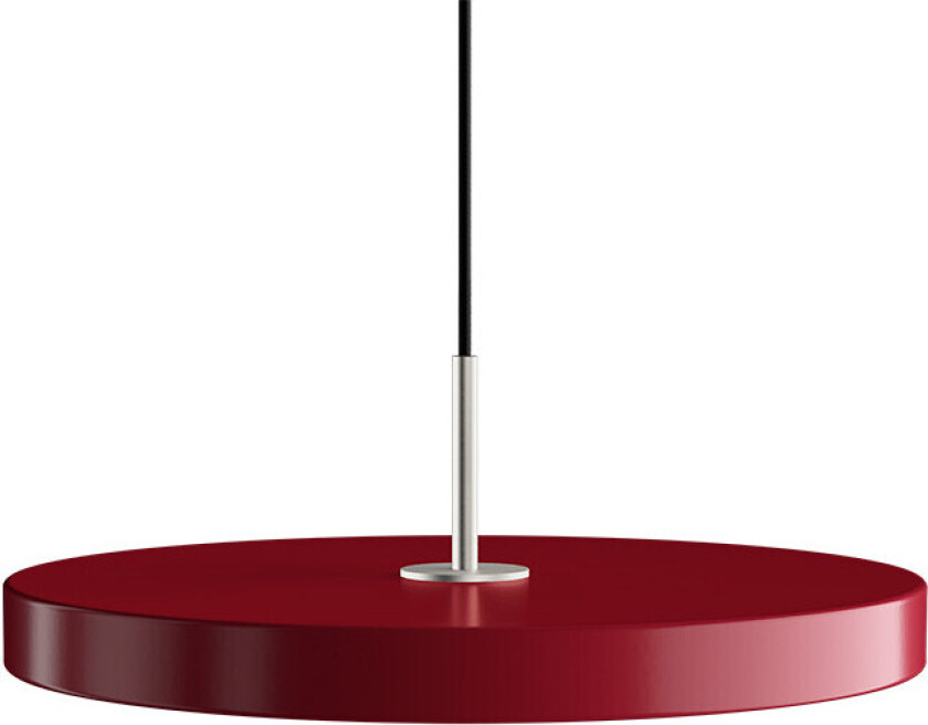 - Asteria Plus Pendel Medium Ruby Rød/Stål Top