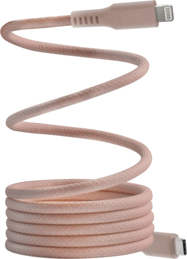magnetisk USB-C til Lightning kabel 1,5 m, rosa
