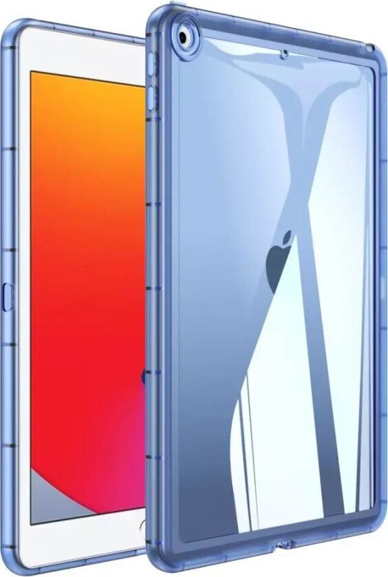 iPad (2018) / iPad (2017) Hybrid Bakdeksel - Blå / Gjennomsiktig
