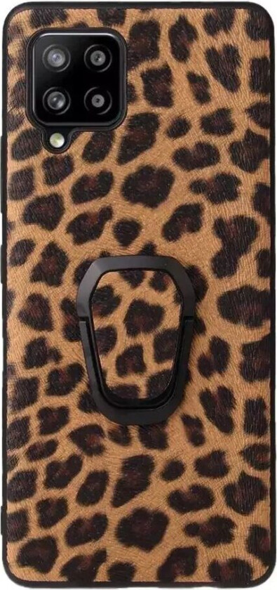 Samsung Galaxy A42 (5G) Plast Bakdeksel med Stativ og Ring - Leopard