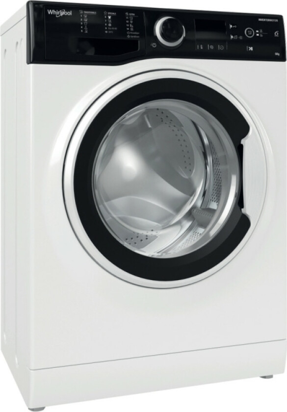 Whirlpool Vaskemaskin Wrbss 6249 W Eu, 6Kg, 1200 Rpm, Energiklasse E, Dybde 42,5 Cm, Invertermotor