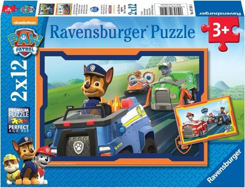 PAW Patrol Puzzle - PAW Patrol in Action 2x12pcs. Gulv