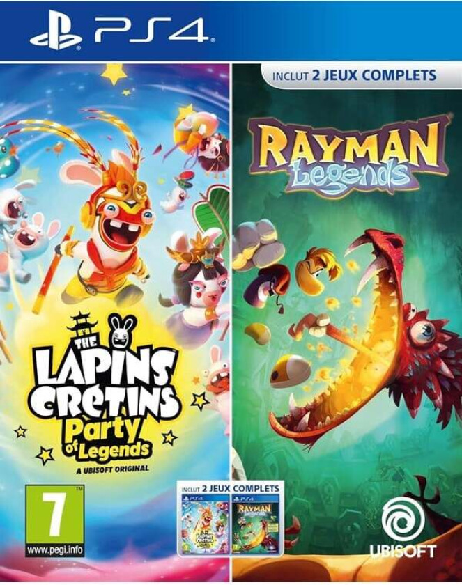 Rabbids: Party Of Legends + Rayman Legends Bundle - Sony PlayStation 4 - Underholdning