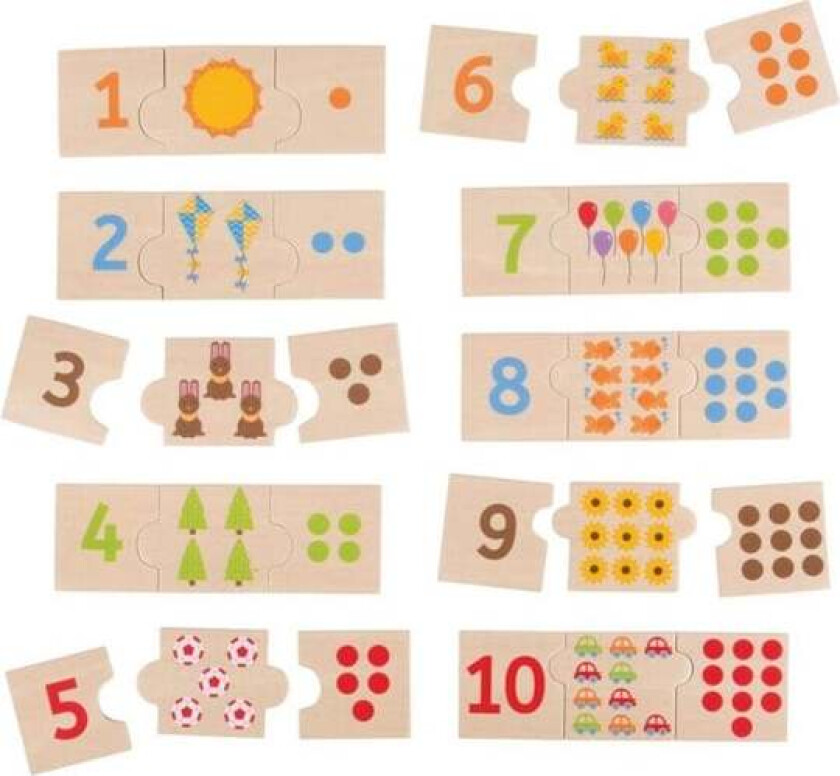 Wooden Jigsaw Puzzle Number Tiles 30 pcs. Tre