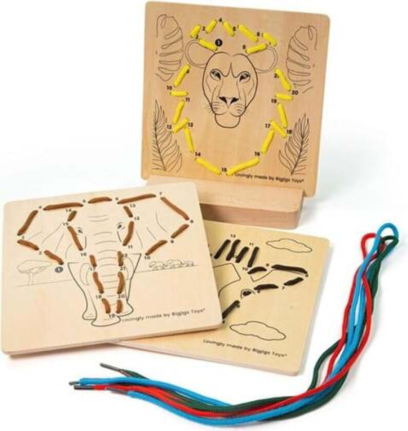 Wooden Puzzle by Numbers - Jungle 8 piece Tre