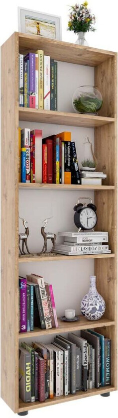 Bulas5 hylle 5 hyller eik dekor.