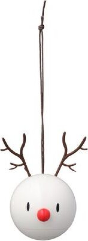 Hoptimist Reinsdyr Julekule Hvit 2 stk