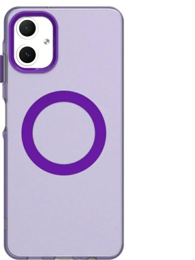 Samsung Galaxy A06 Hybrid Plast Deksel - MagSafe Kompatibel - Gjennomsiktig / Lilla