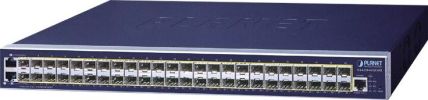 Planet Gs-6320-46S2c4xr - Switch - L3 - Styrt - 46 X Gigabit Sfp + 4 X 1 Gigabit / 10 Gigabit Sfp+ (Opplink) + 2 X Combo 10/100/1000 / 1/10 Gigabit S