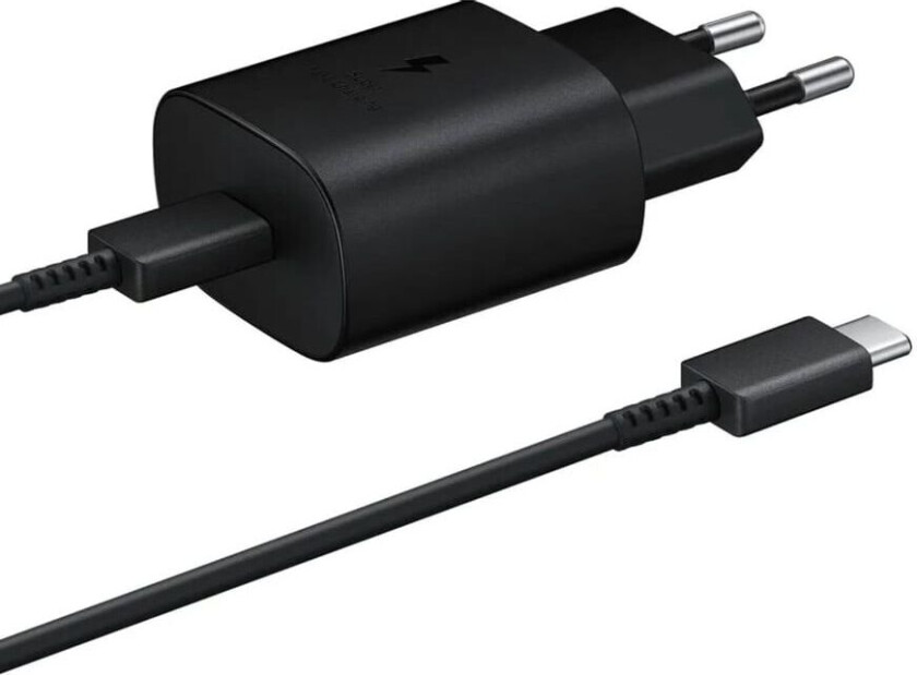 USB-C-lader 25W T2510XB med USB-C-kabel - svart