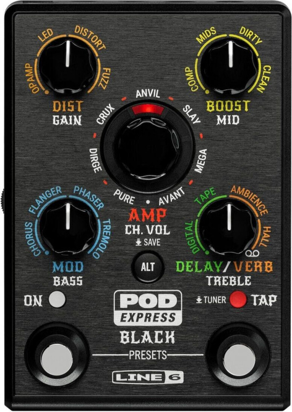 Pod Express Black Guitar Amp and Effect Processor